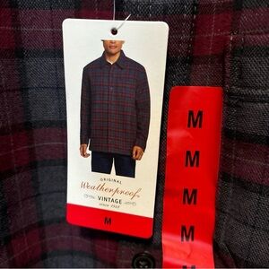 Weatherproof Vintage Shirt men's fleece Red Plaid Long Sleeve Button Up …